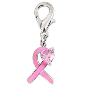 Breast Cancer Awareness Dog Collar D-Ring Charm