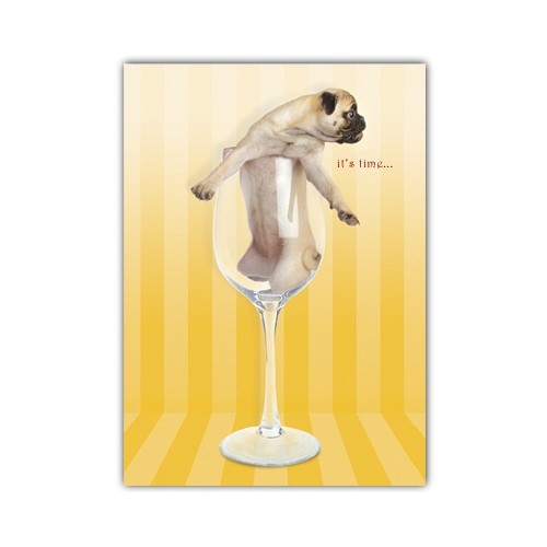 Pug In Wine Glass