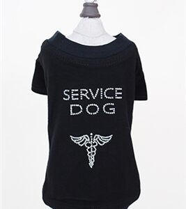 Bling Black Service Dog T-Shirt