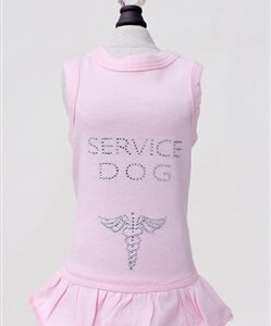 Pink Service Dog Bling Dress