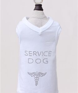 Bling White Service Dog T-Shirt