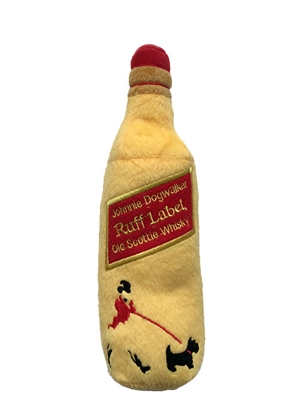 Johnnie Dogwalker Ruff Label Scottie Whisky Dog Toy
